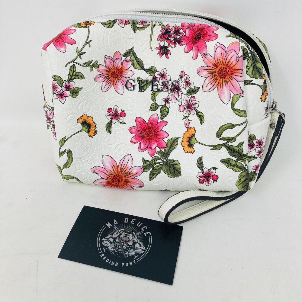 Guess Floral Design Makeup Hand Purse